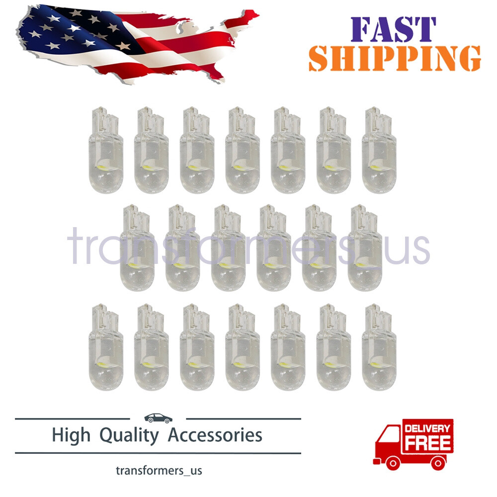 20PCS 194 168 2825 T10 5-SMD White LED Car Lights Bulb 6000K NEW USA