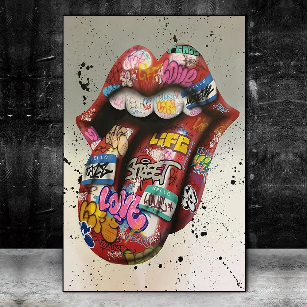 Graffiti Art Wall Paintings Print On Canvas Street Art Abstract Poster And Print-image