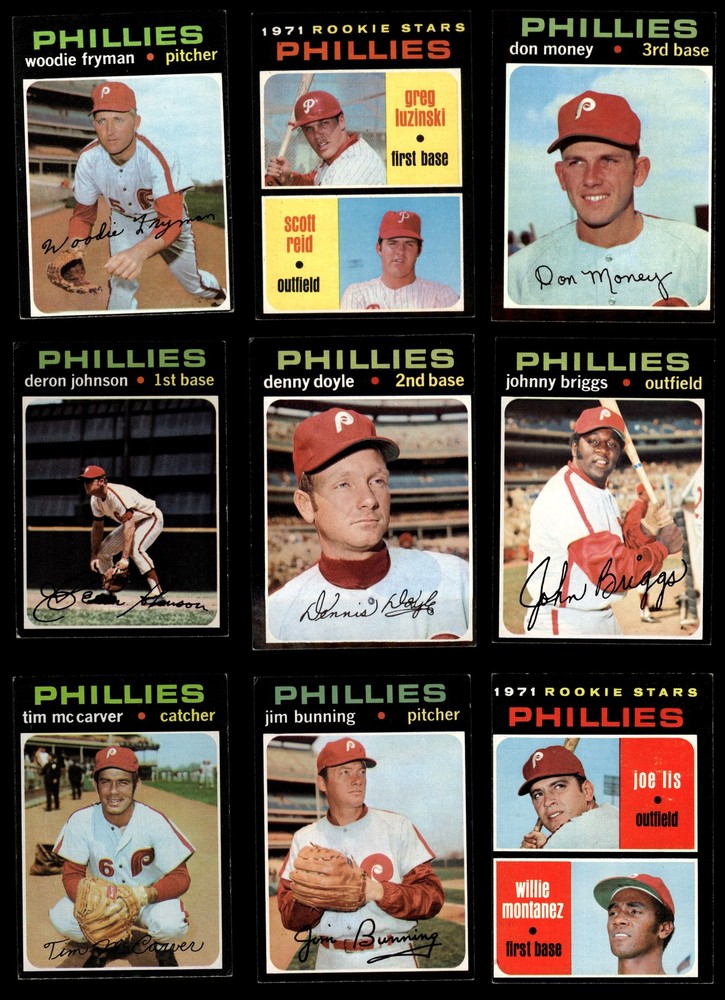 1971 Topps Phillies Near Team Set 4.5 - VG/EX+ 7055364 (19 / 31 cards)