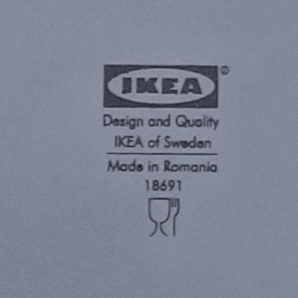 Ikea Dinera 18691 Dinner Plates Matte Dark Gray Stoneware Set of 2