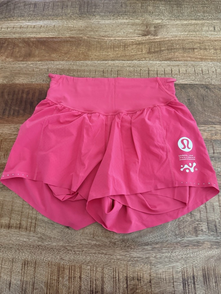 Lululemon Nulux Road to Trail High-Rise Shorts Lipgloss Pink Size 6