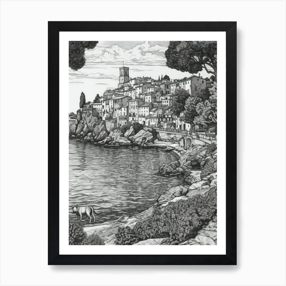 Dog Art Print - Isola Bella Framed Canvas Wall Decor Poster