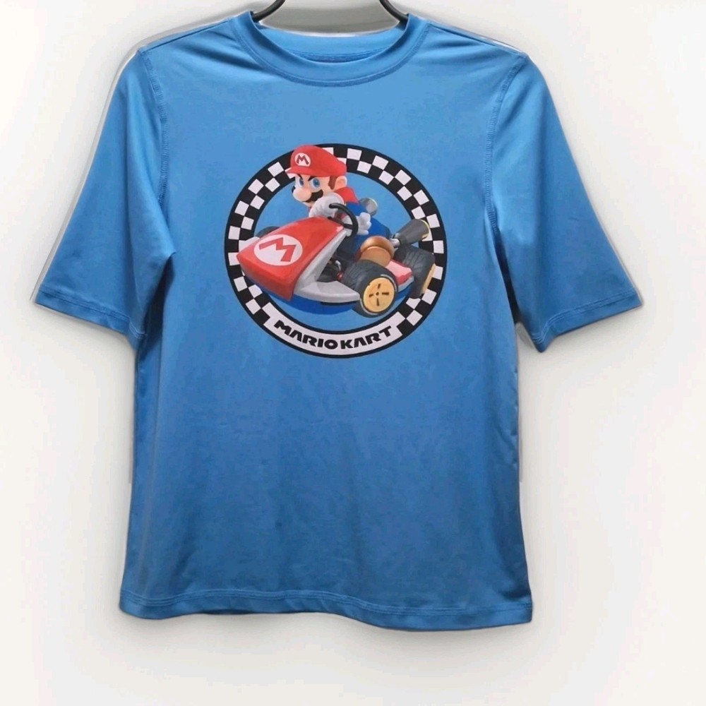 Nintendo Mario Kart Short Sleeve Graphic T-Shirt 2024 Boys Size 10/12 Blue