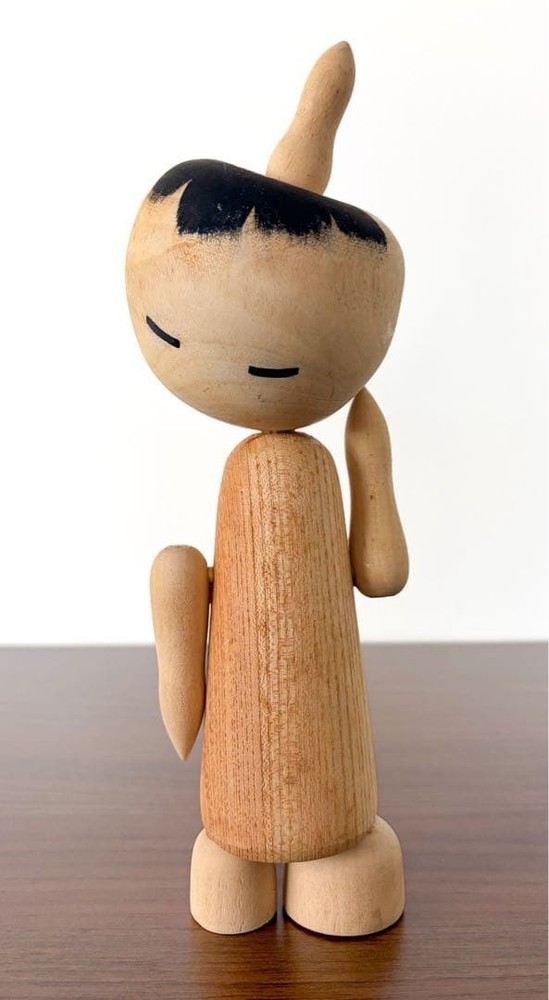 Ishihara Hideo Vintage Kokeshi Doll Wooden Japan 25cm Unique Collectible
