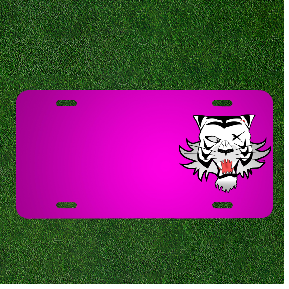 Custom Car License Plate with Names for Tiger Hurt or Injured Themes