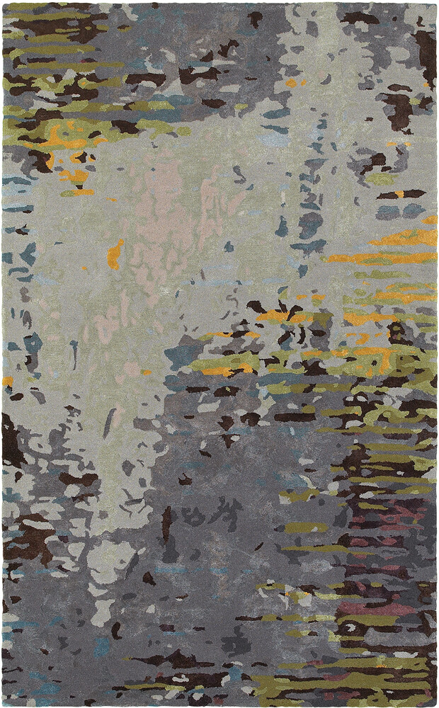 Multi-Color Faded Striped Abstract Area Rug 5x8 Feet-image