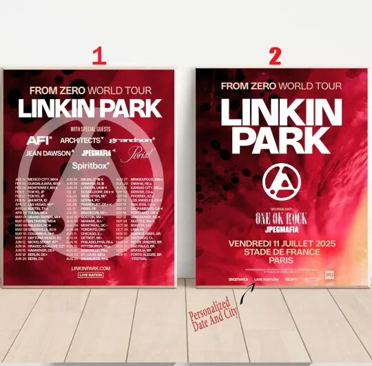 Custom Linkin Park 2025 Tour Poster - Wall Art Decor No Frame