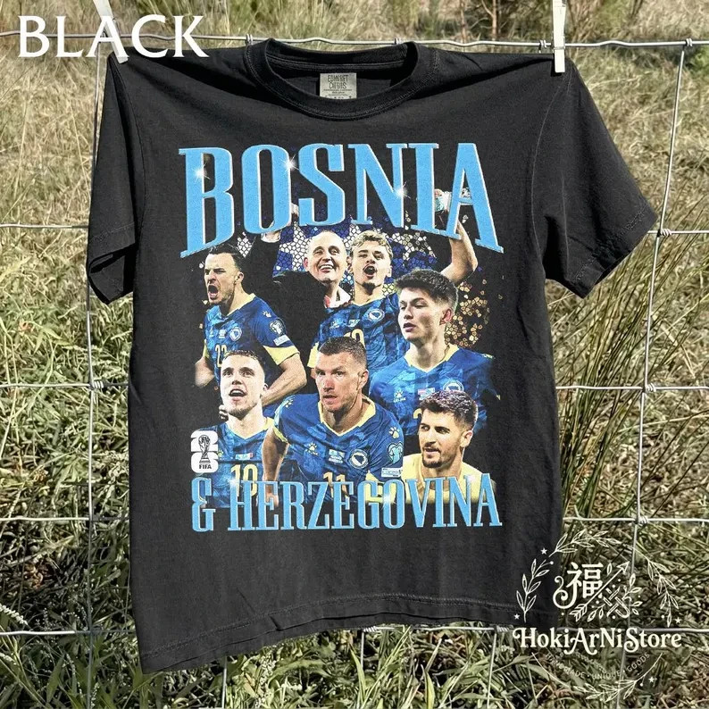 Bosnia Herzegovina Football Shirt National Team Fan Graphic Tee