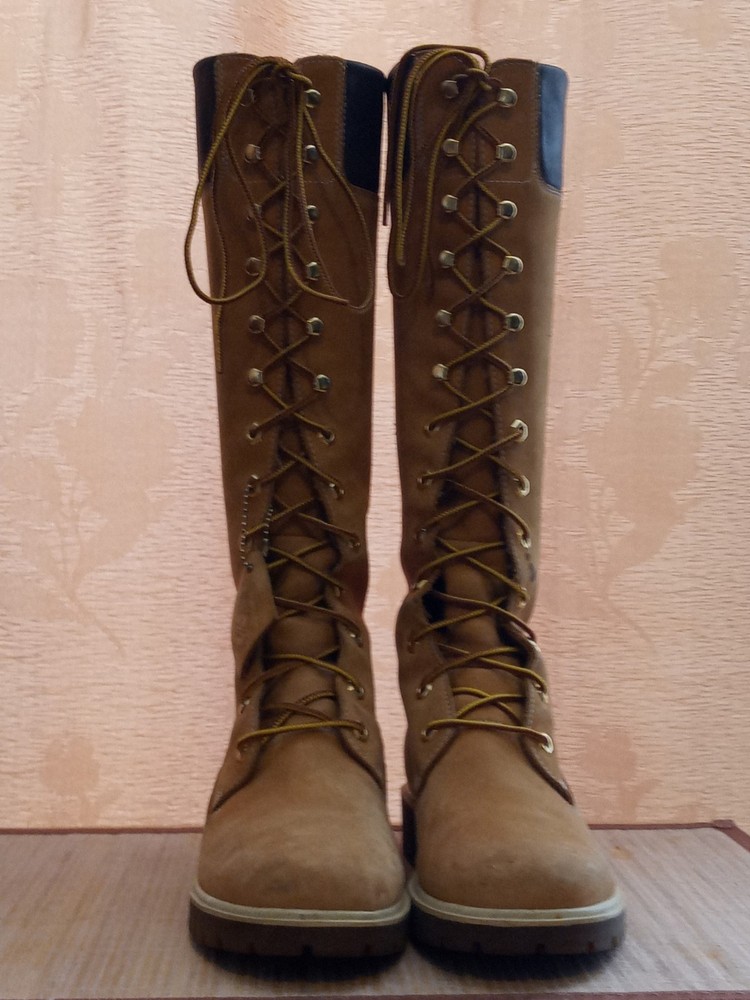 Timberland 16 Premium Leather Waterproof Lace-Up Boots Size 7.5 M