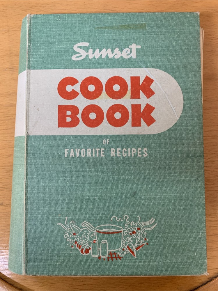 1949 The Sunset Cook Book Favorite Recipes First Printing Spiral