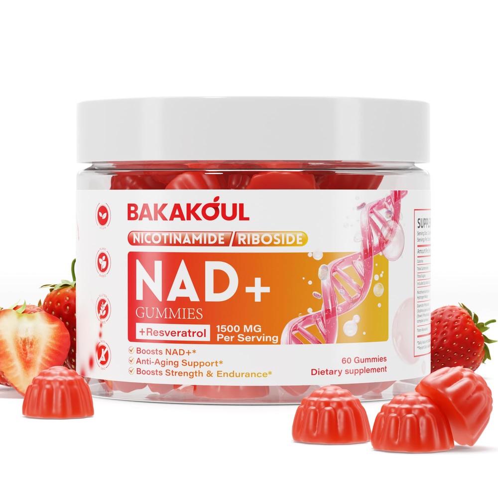 NAD Gummies, NAD - Liposomal Nicotinamide Riboside, Resveratrol, Quercetin, N...