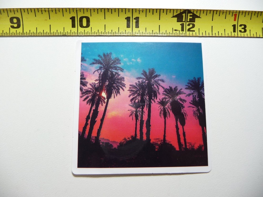 Hawaii Sunset Palm Tree Decal Sticker for Beach Vacation Paradise Vibes