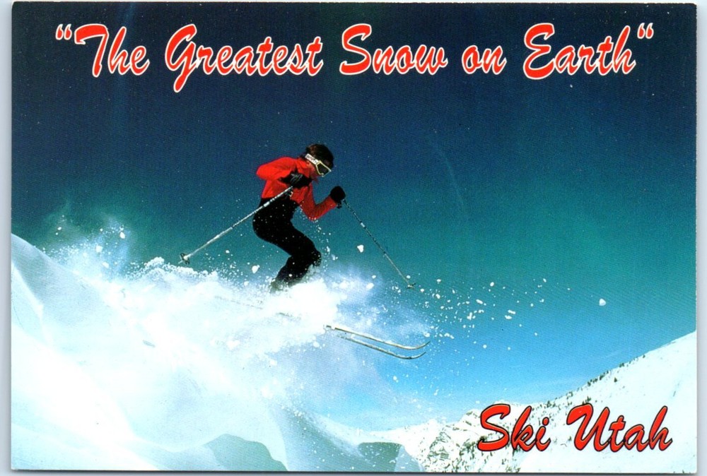 Postcard - Powder Skiing, 