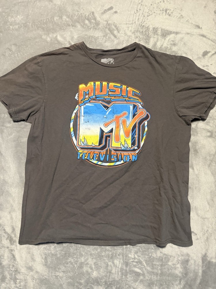 MTV I want My Music Logo Charcoal Mens Vintage Concert T-shirt Size XL