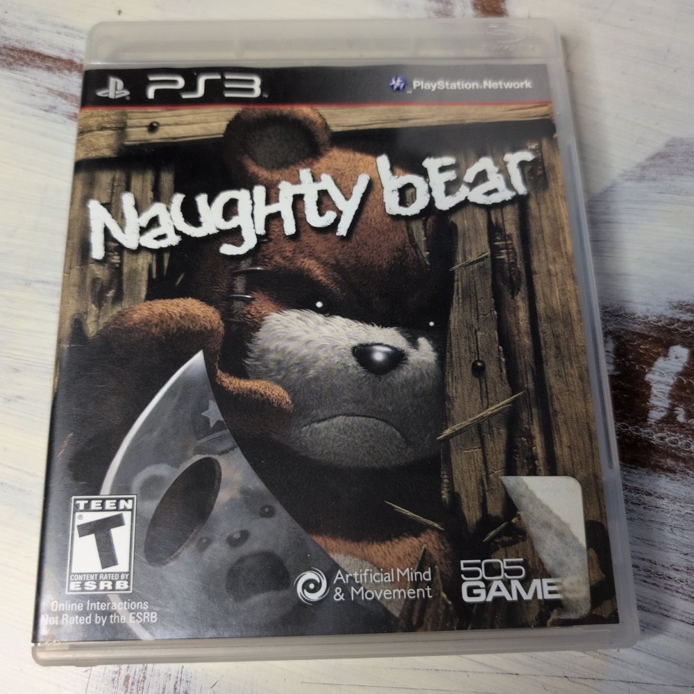 Naughty Bear Sony PlayStation 3 PS3, 2010 - Complete with Manual CIB Tested