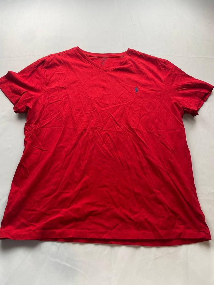 Polo Ralph Lauren Shirt Mens Extra Large XL Red Pony Logo Short Sleeve Tee VNeck