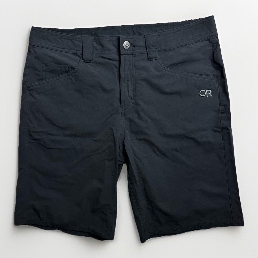 Outdoor Research Voodoo Shorts Mens 35 Black 10 in Inseam Hiking Nylon Stretch