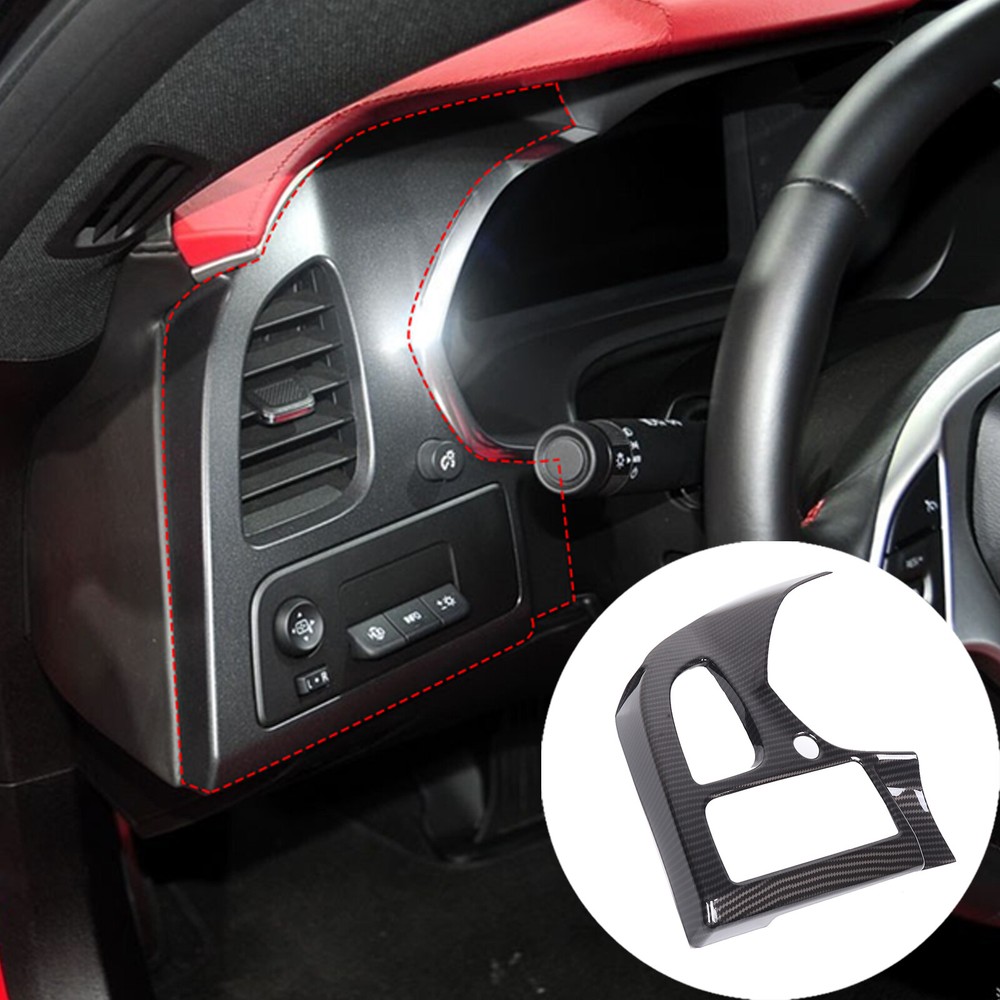 Carbon Fiber Look Driver's Side Air Vent Trim Frame For 2014-2019 Corvette C7