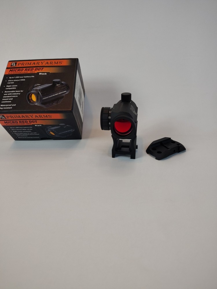 Primary Arms Micro Red Dot Sight Gen II — Black And Riser.