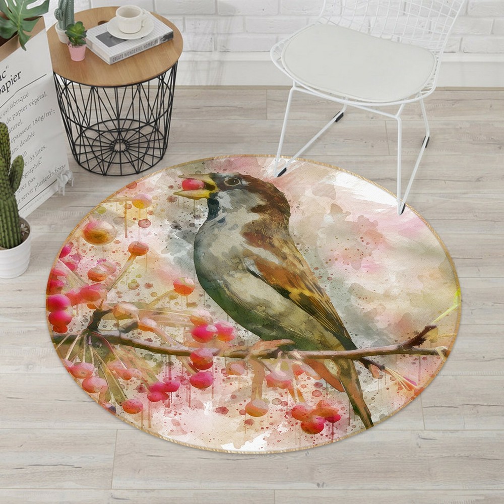 3D Watercolor Bird O1928 Animal Non Slip Rug Mat Elegant Photo Carpet Fay