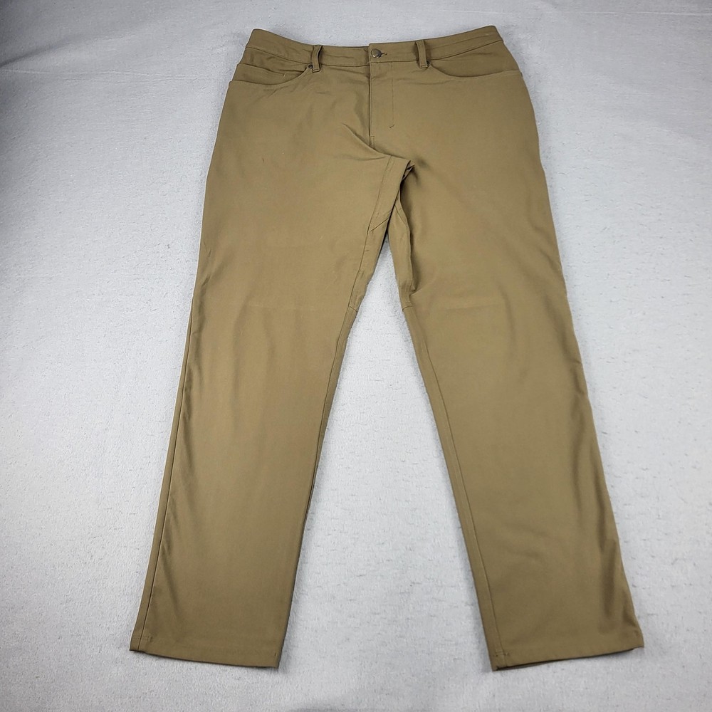 Lululemon Pants Mens 34x31 Khaki 5 Pocket Stretch Casual Workwear Chino ABC