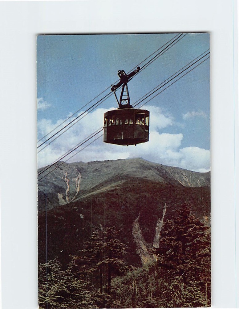 Postcard Cannon Mountain Aerial Tramway Franconia Notch NH USA