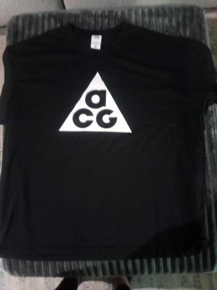 Nike ACG Big Logo Black Short Sleeve T-Shirt Size XXL