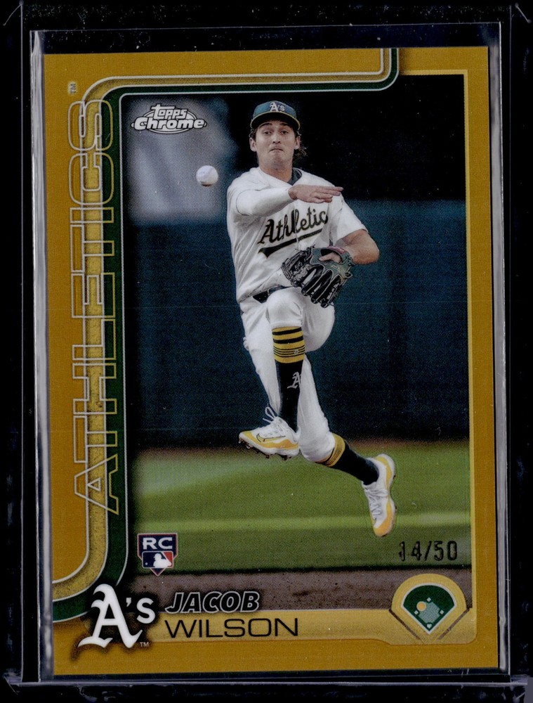 2025 Topps Chrome #96 Jacob Wilson Gold Refractor /50 Rookie RC