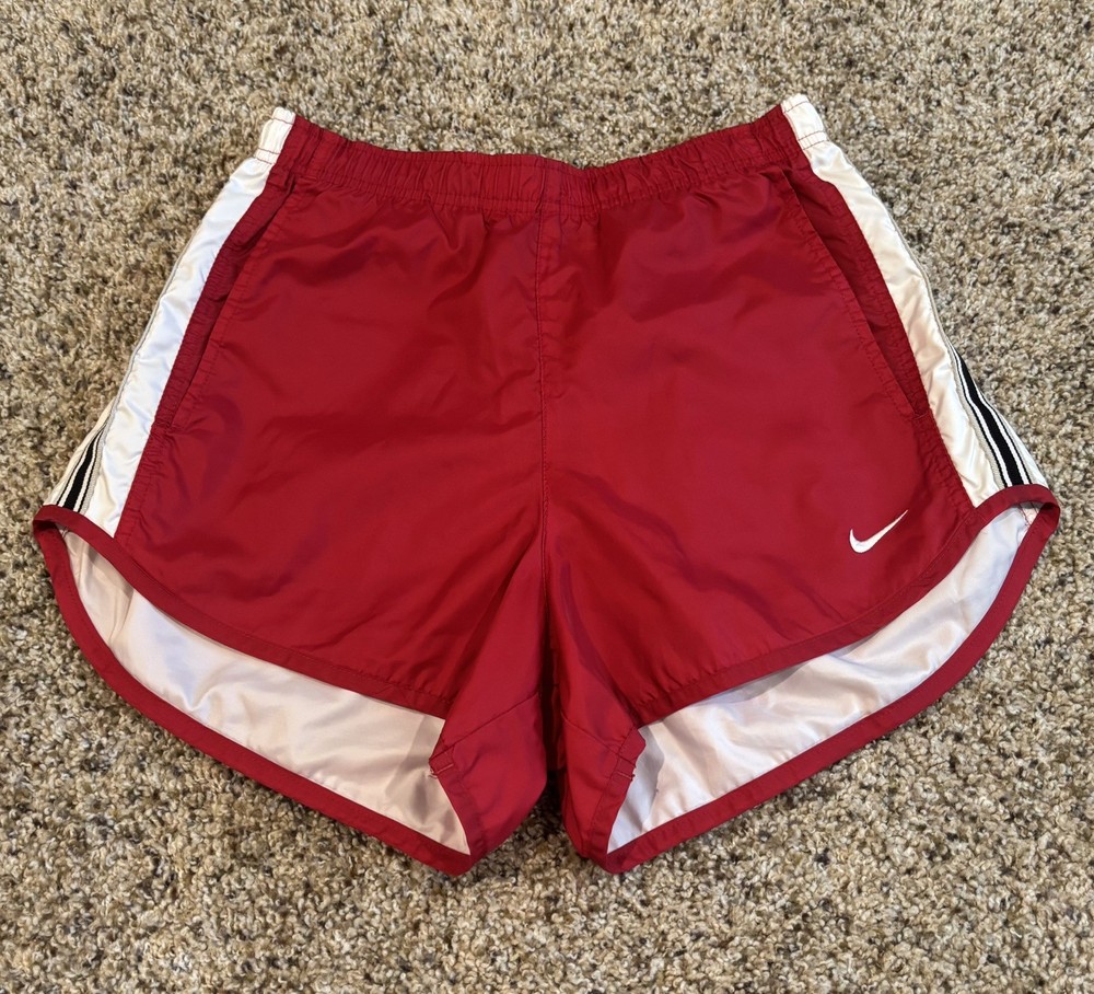 Vintage Nike Shorts Medium(8-10) Red Running Track Windbreaker 90s Unlined