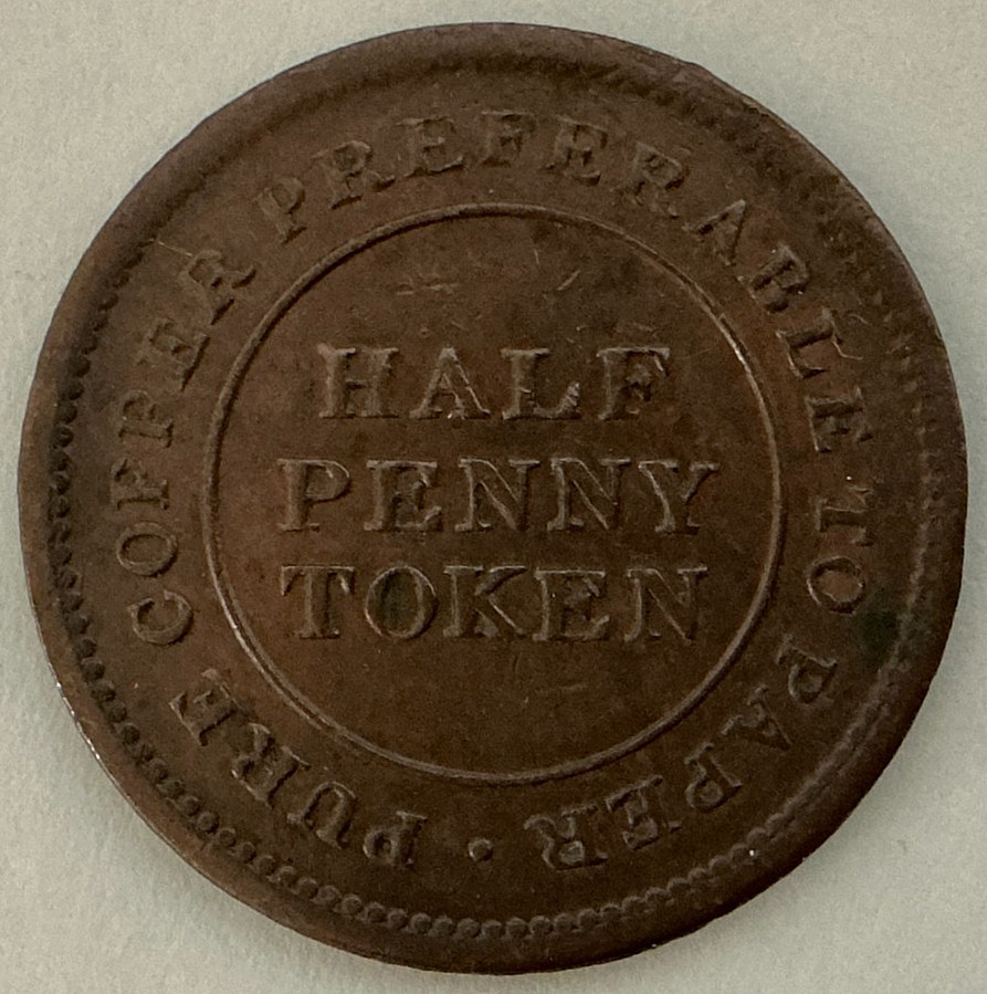 1813 ½ Penny Token For Public Accommodation 