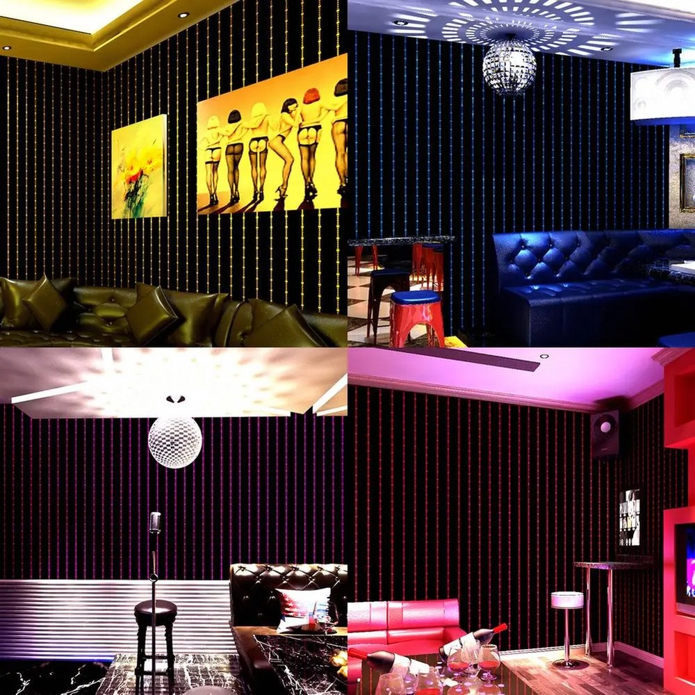Reflective 3D Wallpaper for Bars Cafes KTV Rooms Modern Decorative Wall