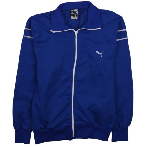 Puma Mens Jacket Blue Full Zip Track Top Embroidered Logo Retro Sport Gym S