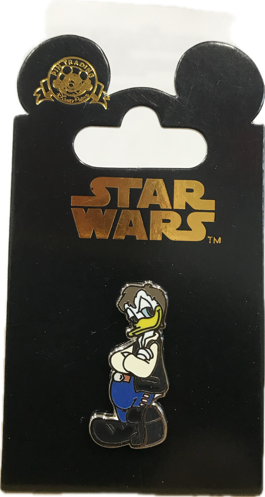 Disneyland Star Wars Donald Duck as Han Solo Authentic Trading Pin