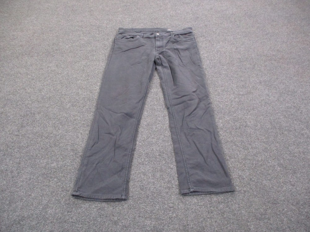 Faherty Pants Mens 36 Gray Chino Stretch Preppy Golf Straight Business USA