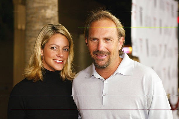 Kevin Costner Christine Baumgartner premiere of The Man From Elysi- Old Photo 5