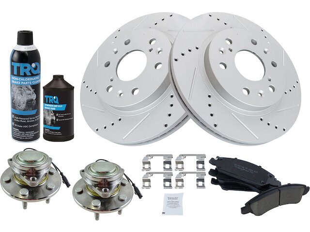 Front Brake Pad and Rotor and Wheel Hub Kit fits Escalade ESV 2008-2014 64WTNF