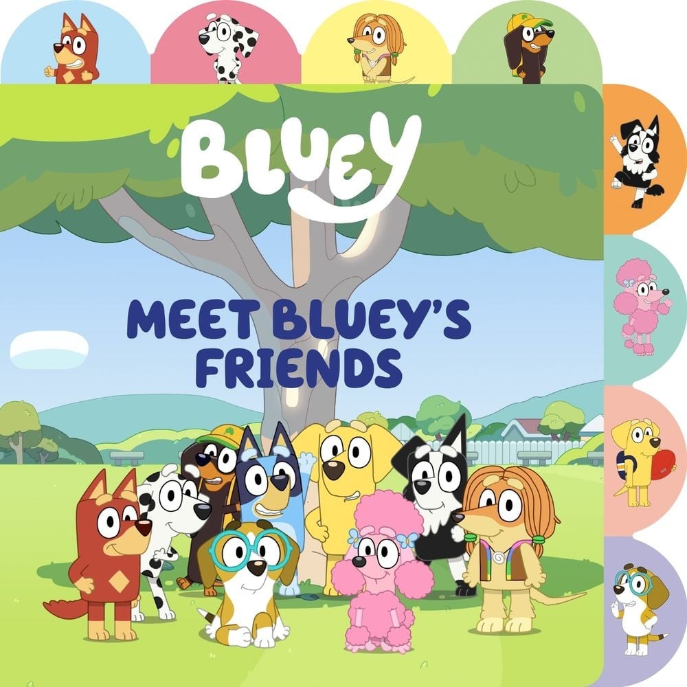 Meet Bluey's Friends: A Tabbed Board Book by Meredith Rusu Board Book Book
