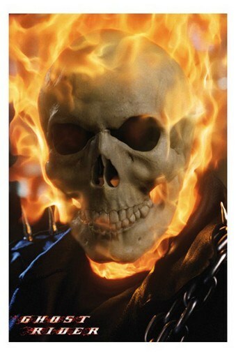 GHOST RIDER MOVIE POSTER - CLOSE UP NICOLAS CAGE 24X36