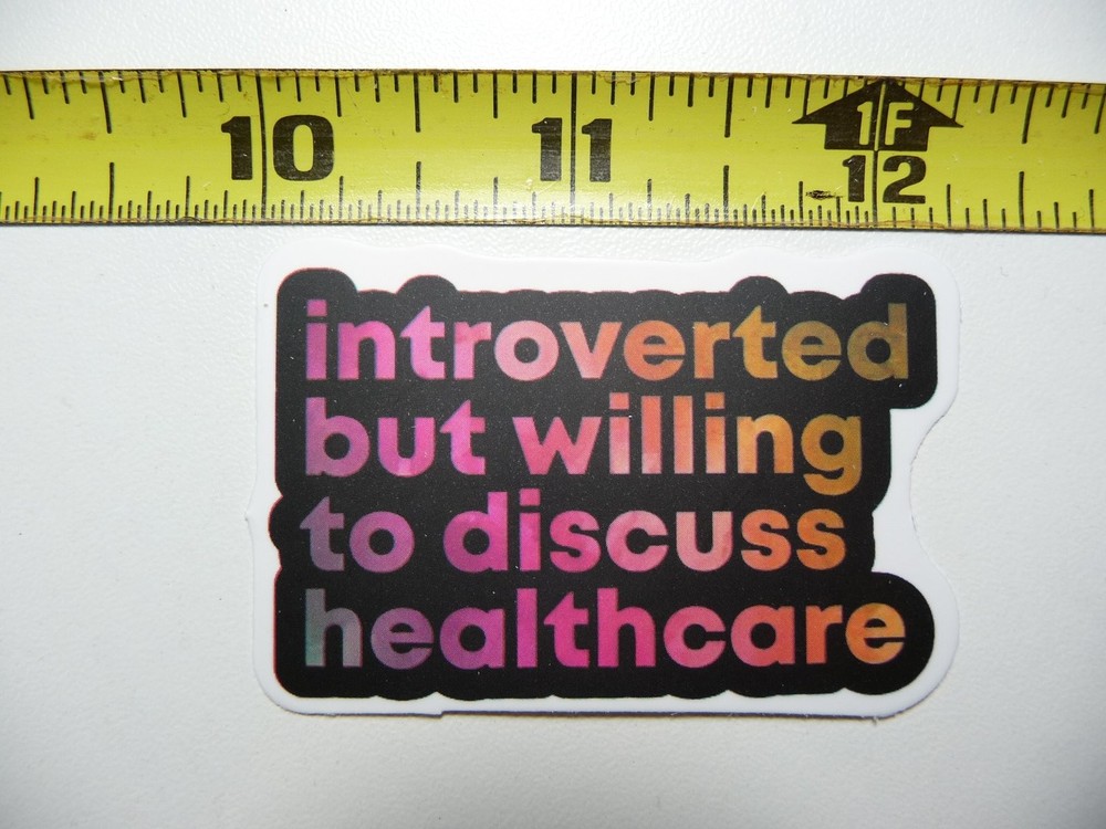 Introvert Healthcare Sticker Decal for Doctors Nurses Medical Professionals