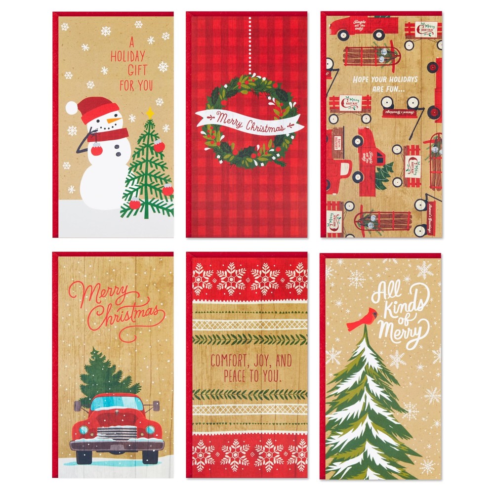 36 Pack Christmas Money Cards w/ Envelopes for Cash Gifts Checks Greeting Cards