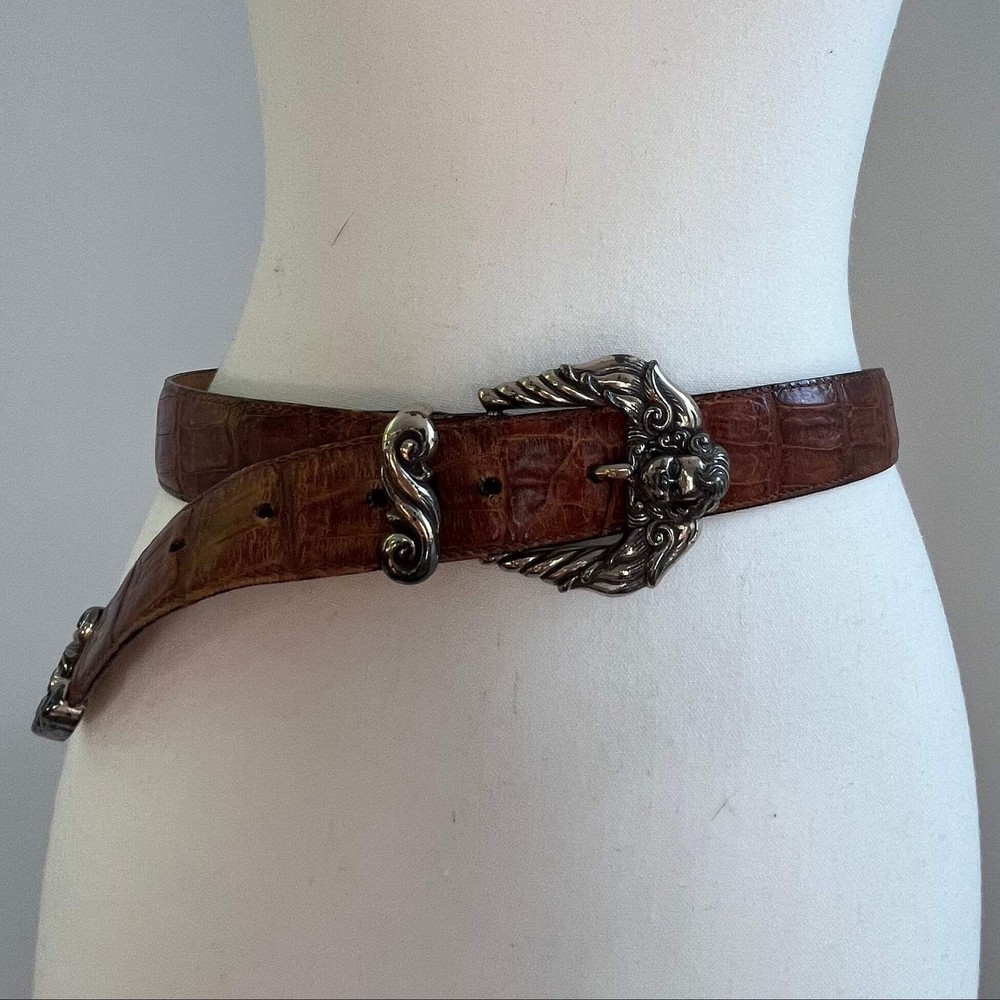 Brighton Brown Leather Belt with Cherub Buckle