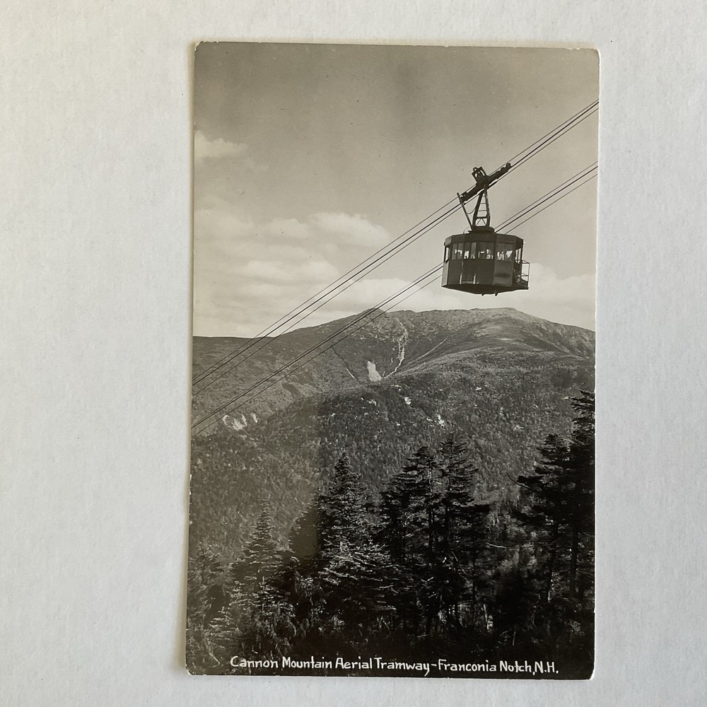RPPC~Franconia Notch New Hampshire~1950s~Cannon Mountain aerial tramway~Kodak~NH