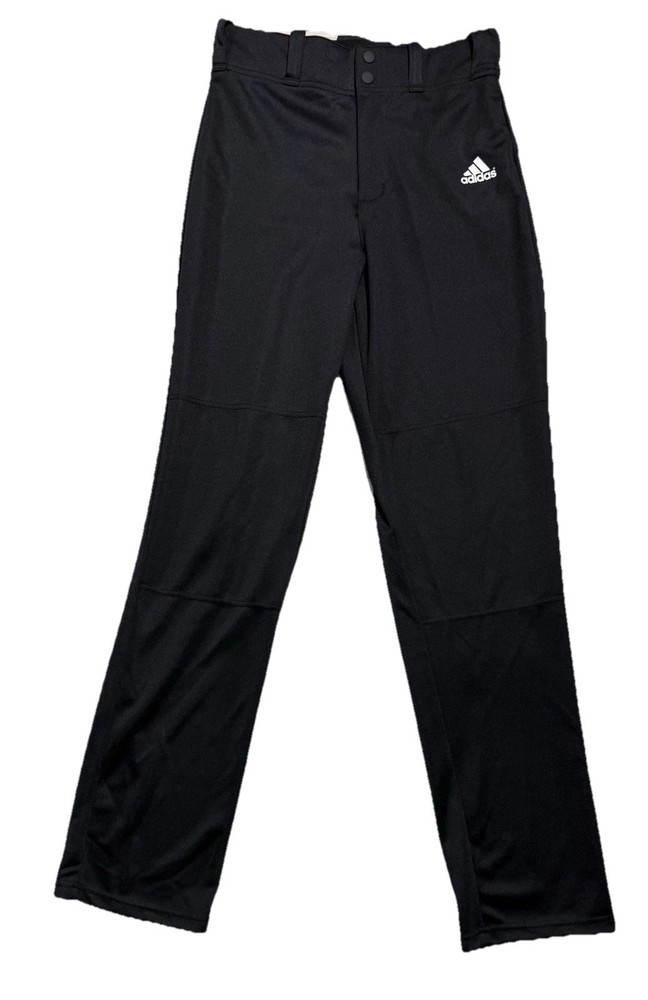 NWT Adidas Aeroready Triple Stripe Open Bottom Pants Black Baseball Men’s Sz S