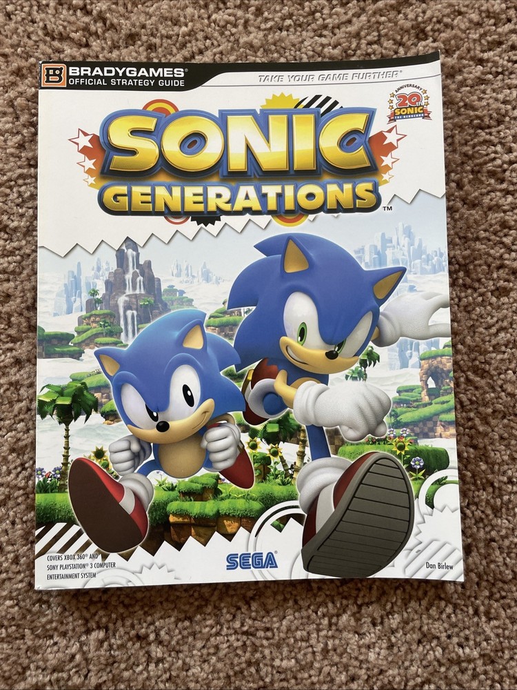 Sonic Generations Official Strategy Guide BradyGames 2011 – Complete & Clean