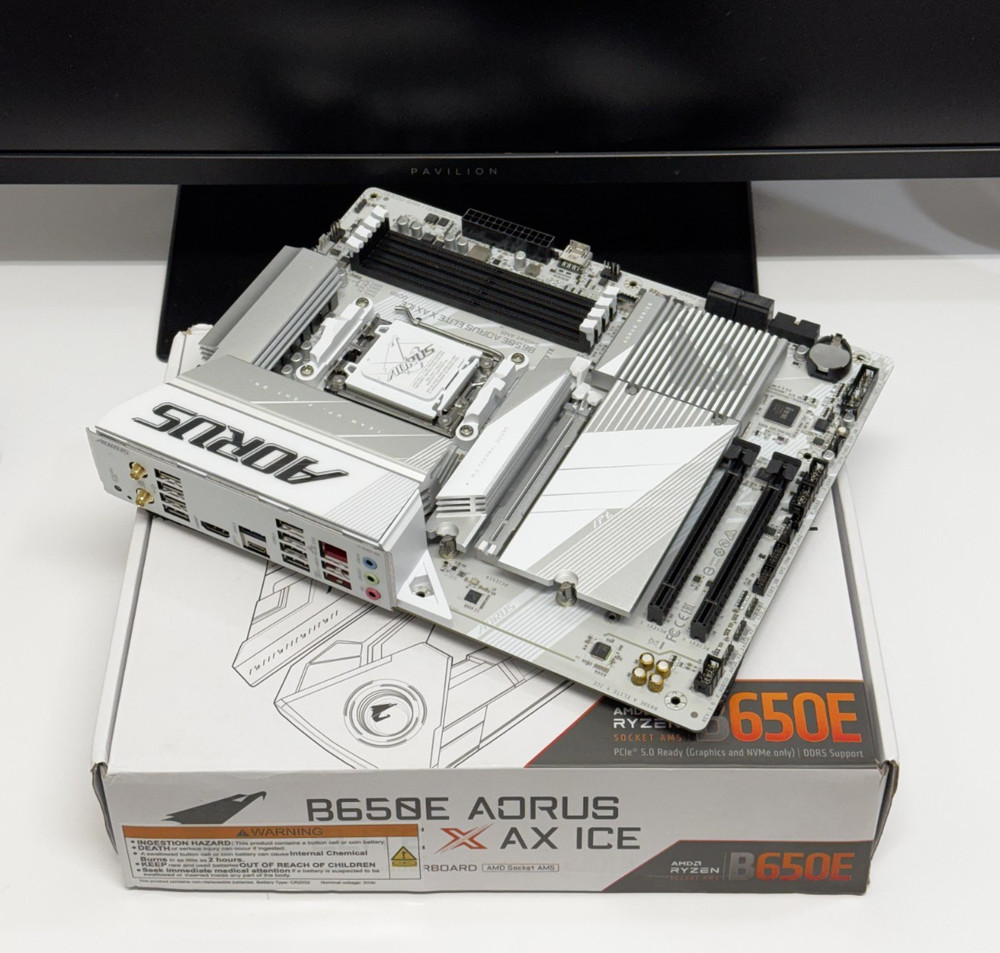 GIGABYTE B650E AORUS ELITE X AX ICE AM5 DDR5 PCIe5 WiFi ATX Fully Tested