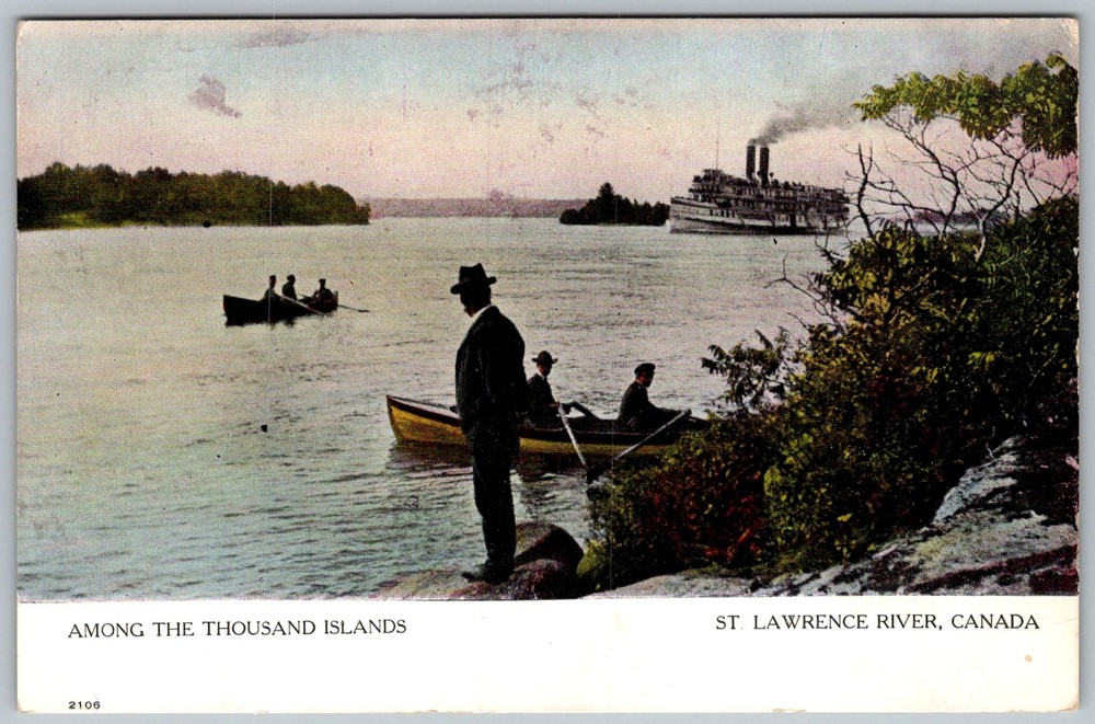 Antique Postcard Thousand Islands St Lawrence River, CA 1910s