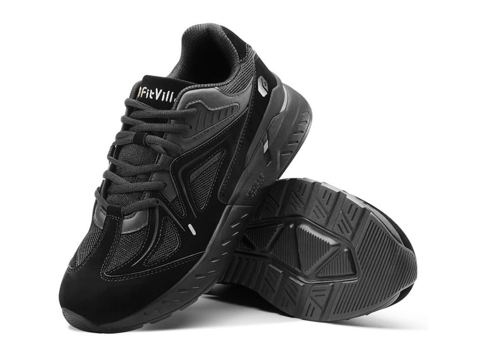 FITVILLE Black 10 Extra Wide Women Rebound Core Wide ToeBox Arch Support Nonslip