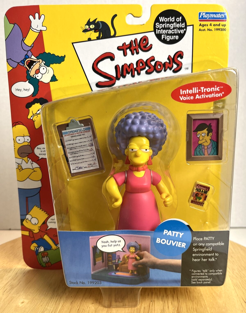 The Simpsons PATTY BOUVIER Interactive Action Figure Sealed NIB