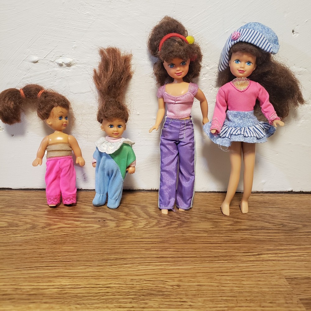 Vintage 90s Barbie Little Sisters Lot of 4 Girl Dolls Kid Core Baby Blonde Red