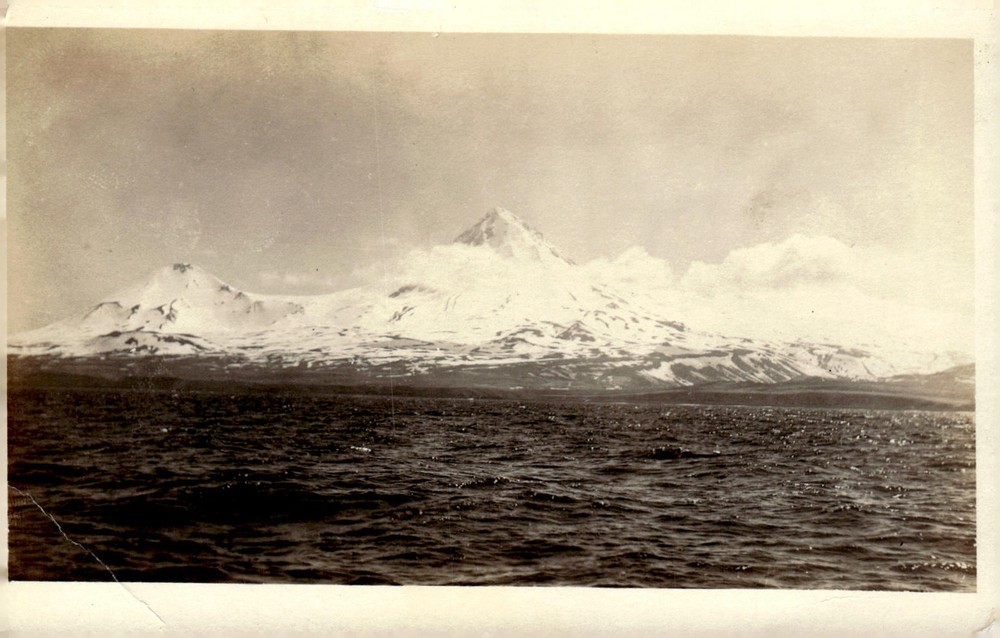 C1910s Snowy Mountain Peak Coastal Marine View Real Photo Postcard RPPC